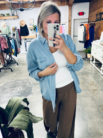 Only In The Country Denim Top