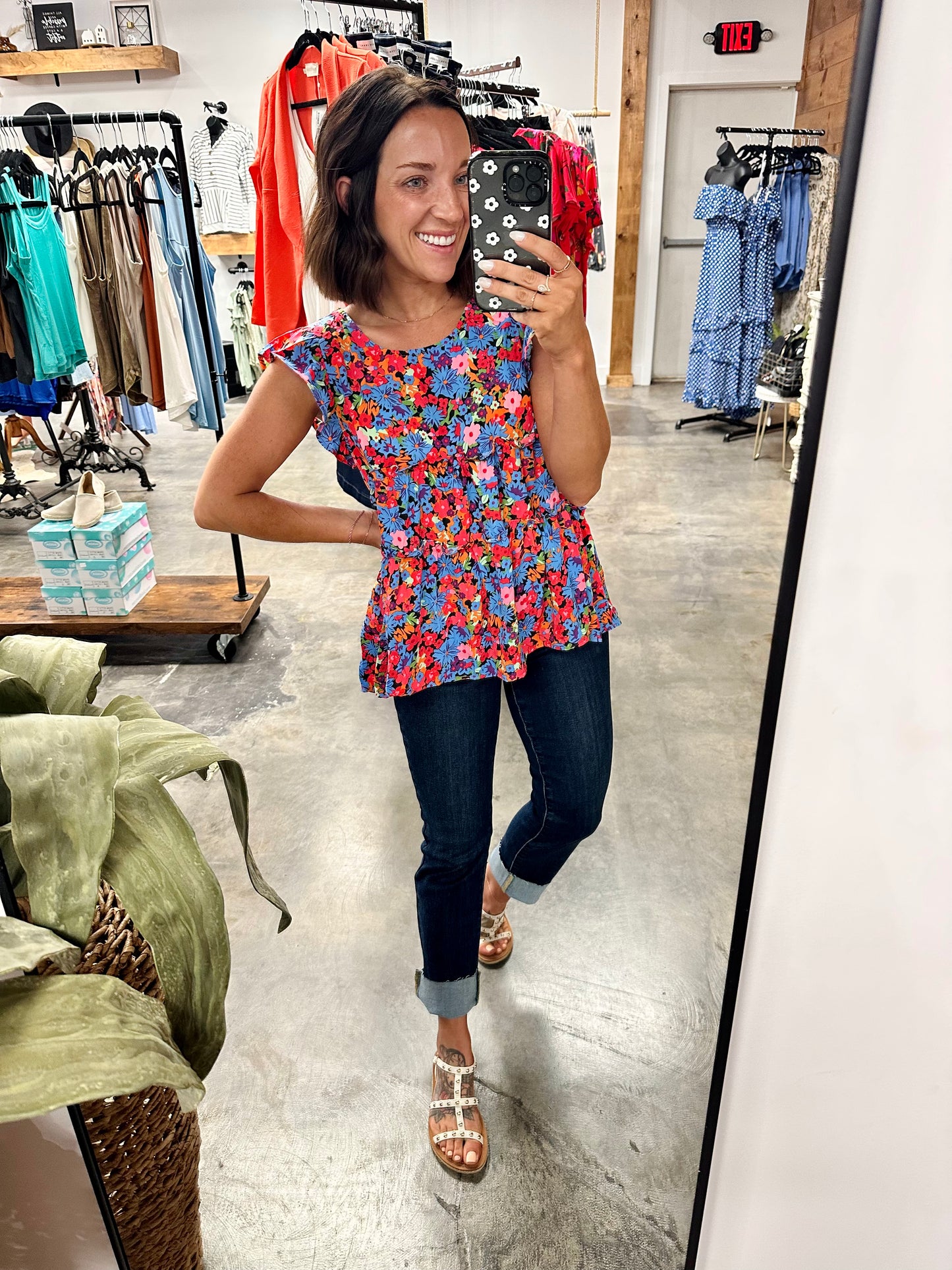 Here To Stay Floral Blouse