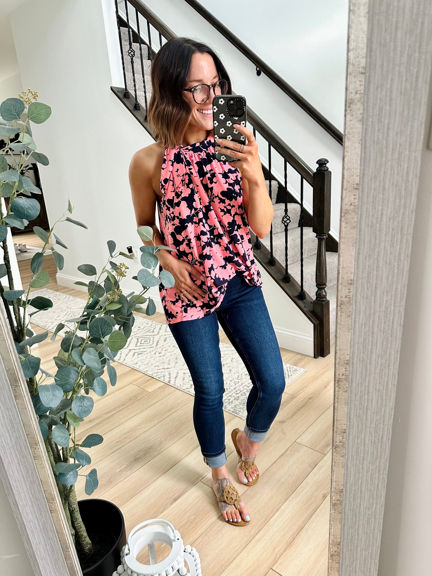 Let It Happen Floral Halter Top