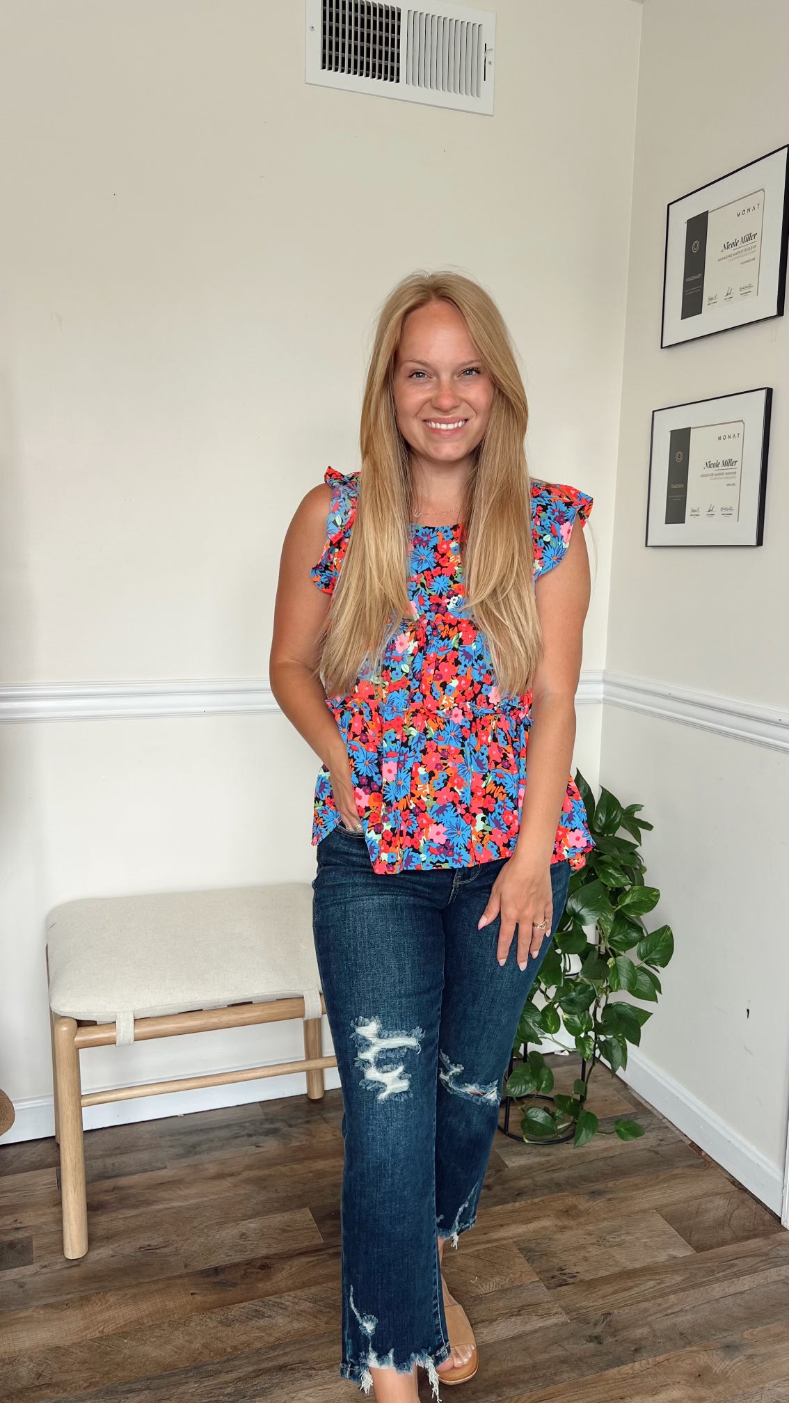 Judy Blue Full Size Gina Destroyed Hem Crop Straight