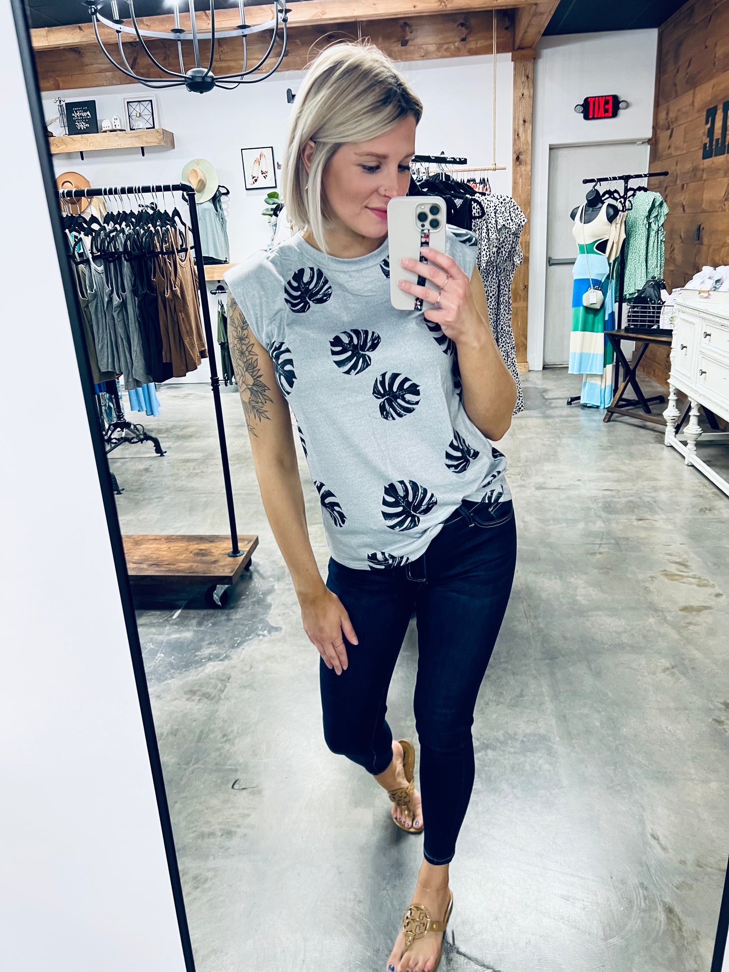 Leaf Printed Top