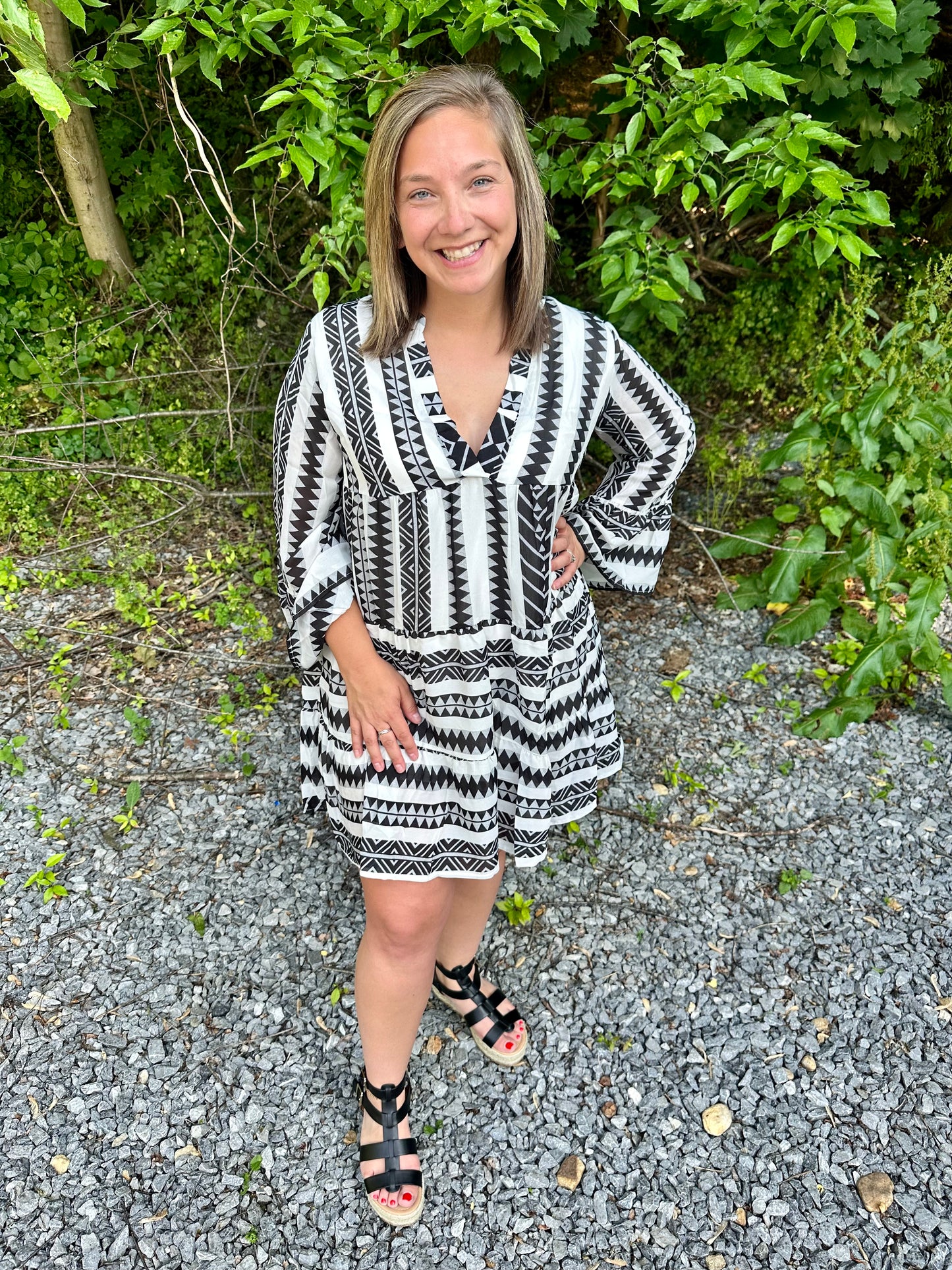 Caught A Vibe Tiered Dress