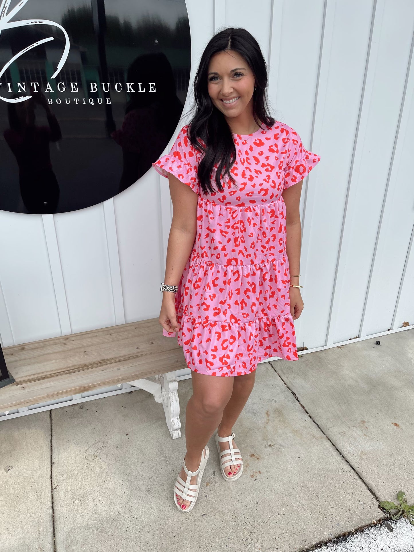 Leopard Tiered Dress