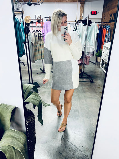 Try To Keep Up Sweater Dress