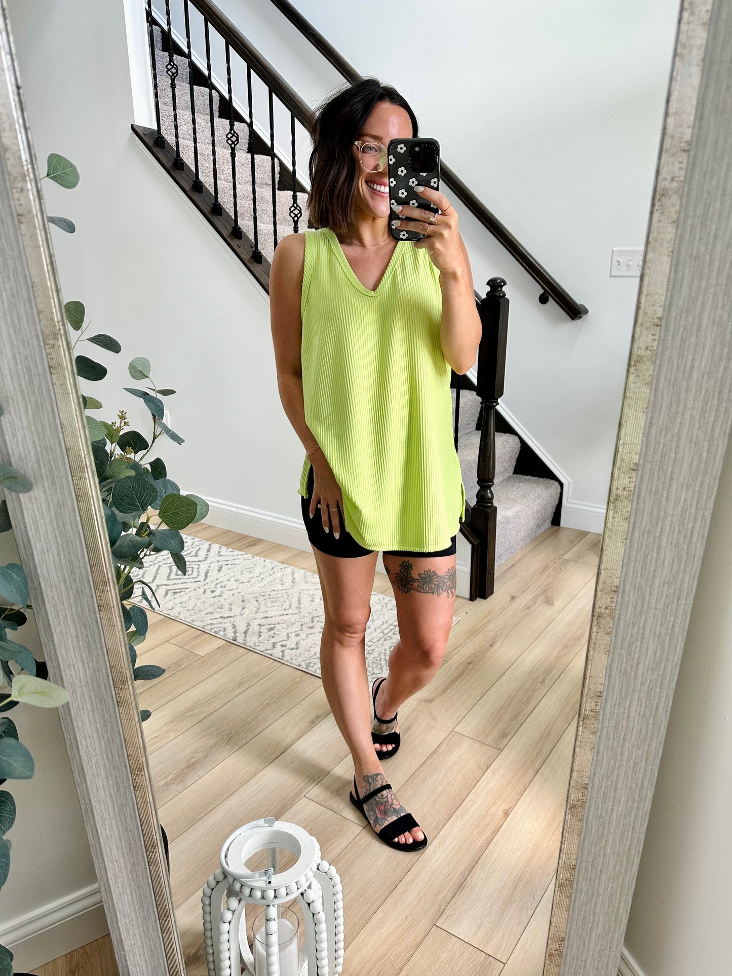 Chance of Sun Ribbed Tank