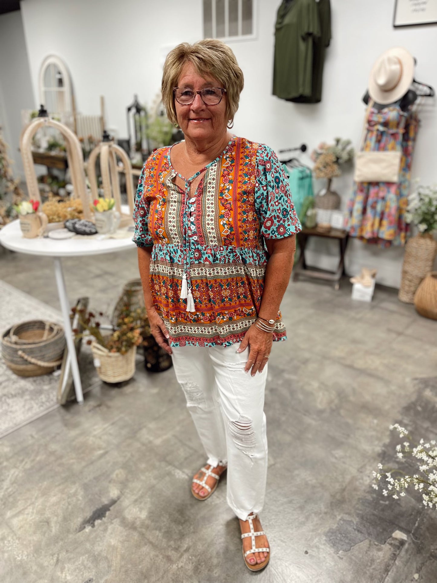 Bohemian Babydoll Blouse