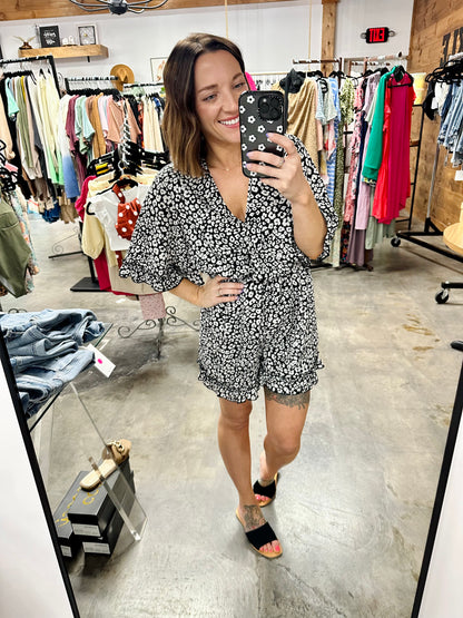 Leopard Ruffled Romper