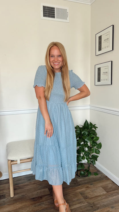 Swiss Dot Midi Dress