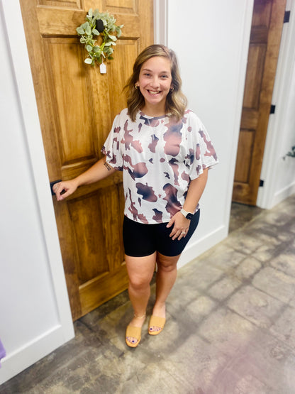 Cow Print Top