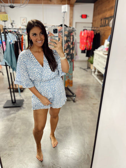 Leopard Ruffled Romper