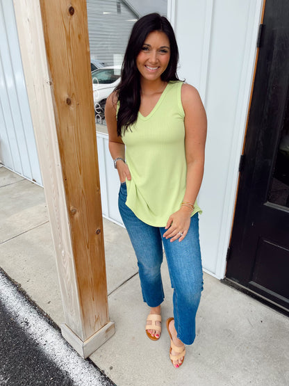 Chance of Sun Ribbed Tank