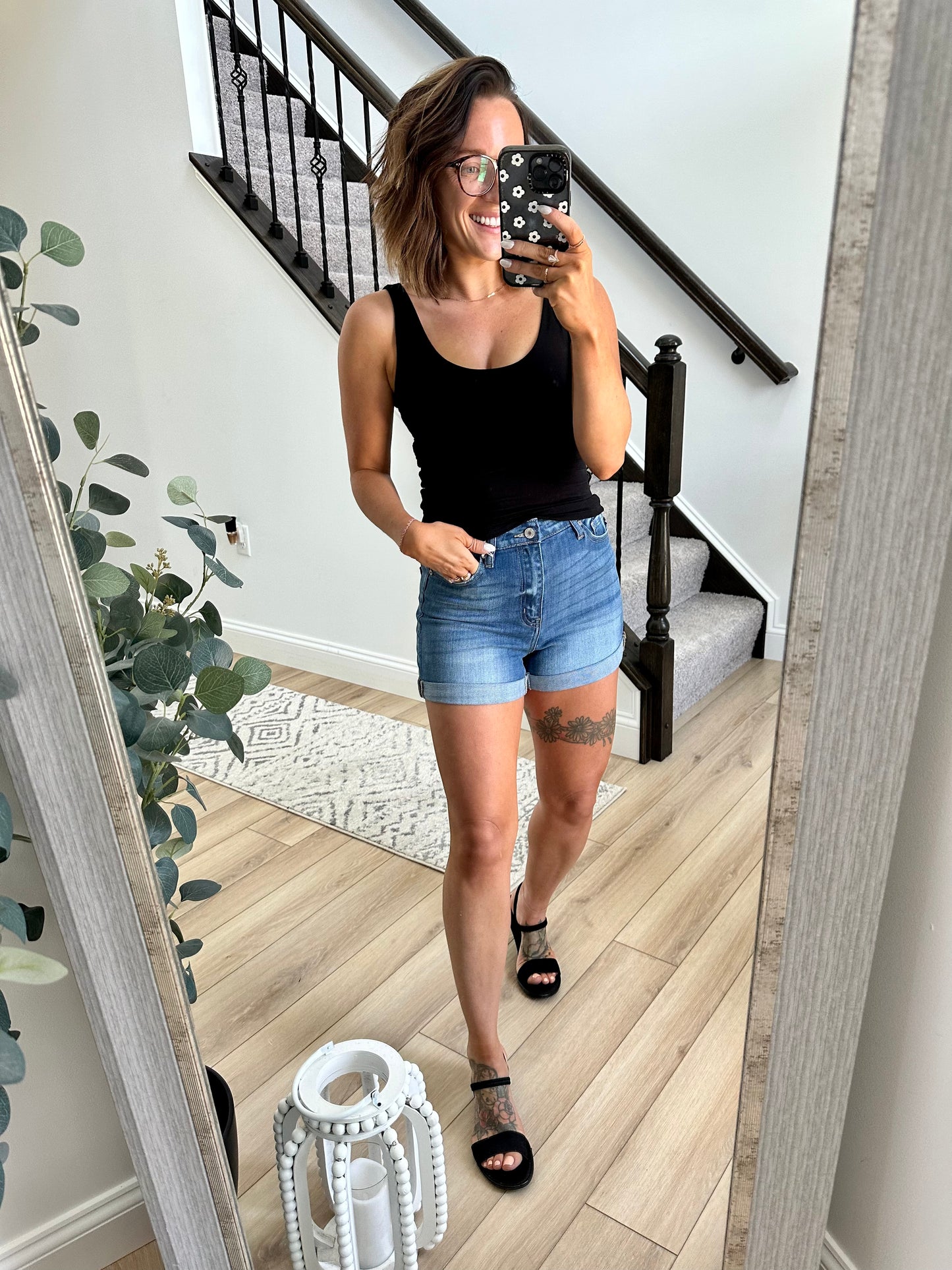 Kancan Stone Wash Shorts