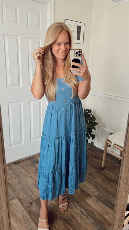 Miles Ahead Buttoned Dress