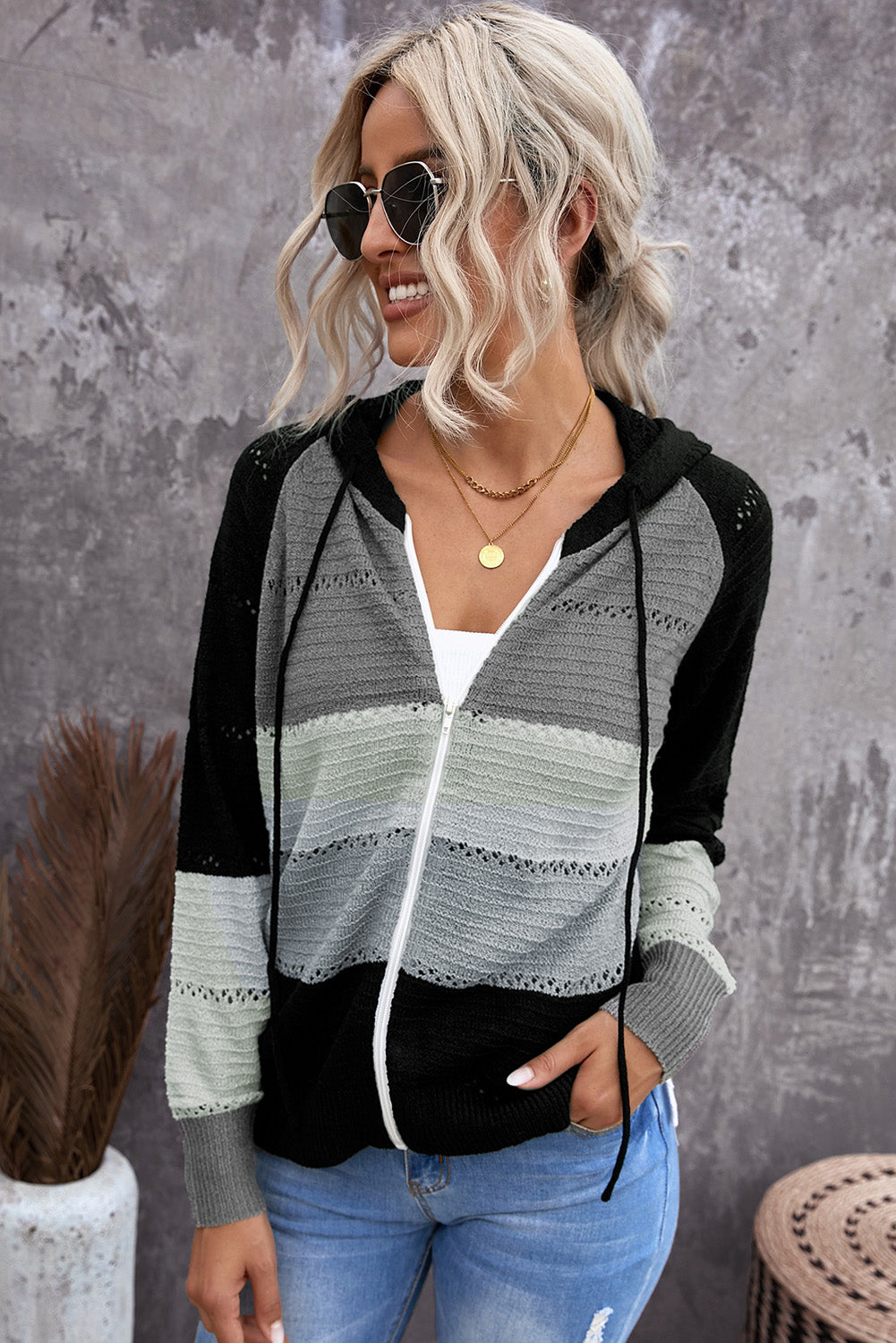 Raglan Hooded Cardi