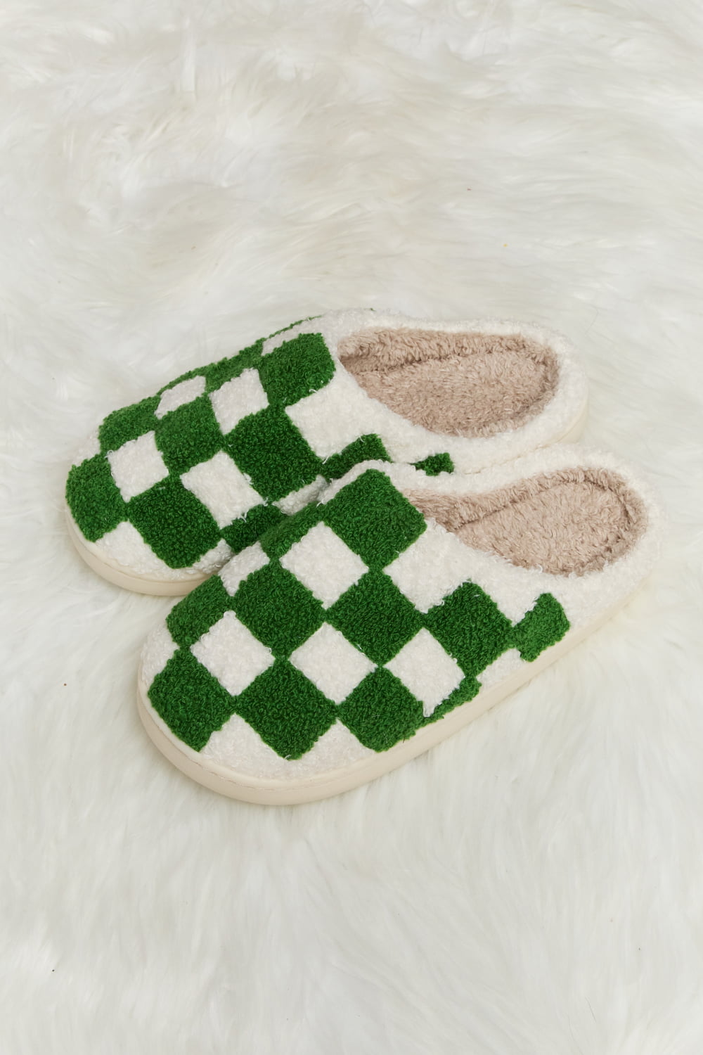 Melody Checkered Print Slippers
