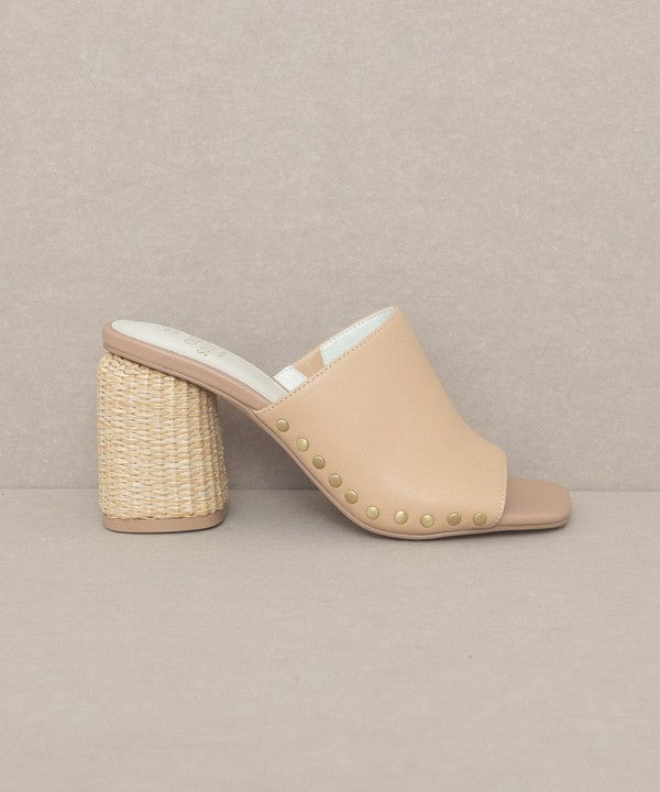 Serena Raffia Slide Heel