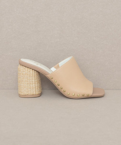 Serena Raffia Slide Heel