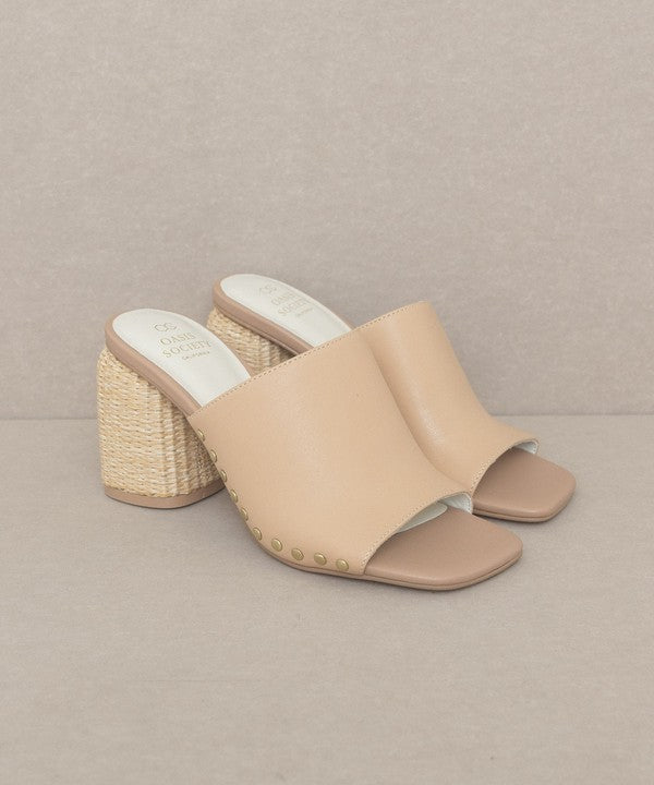 Serena Raffia Slide Heel