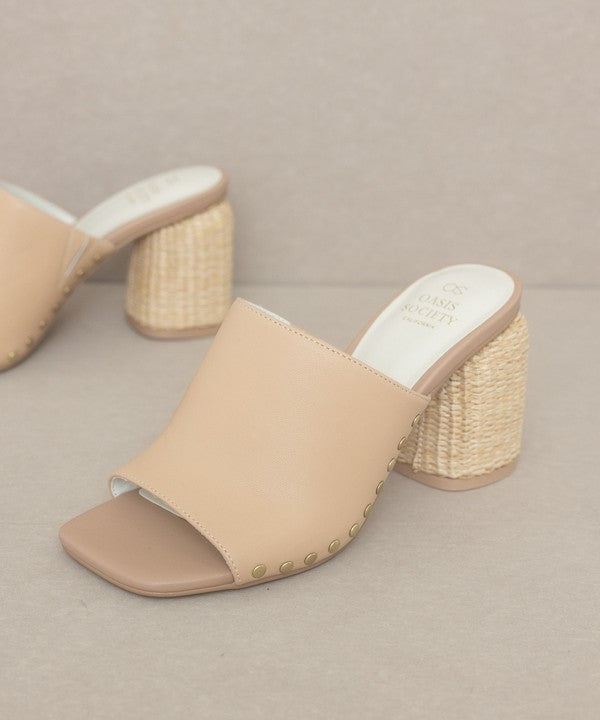Serena Raffia Slide Heel