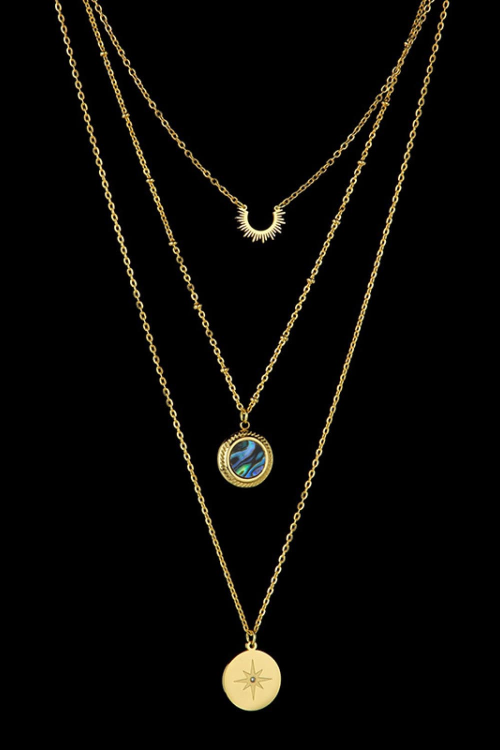 Triple-Layered Stainless Steel Necklace