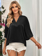 Flare V-Neck Blouse