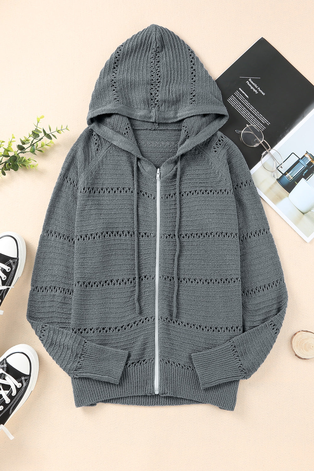Raglan Hooded Cardi