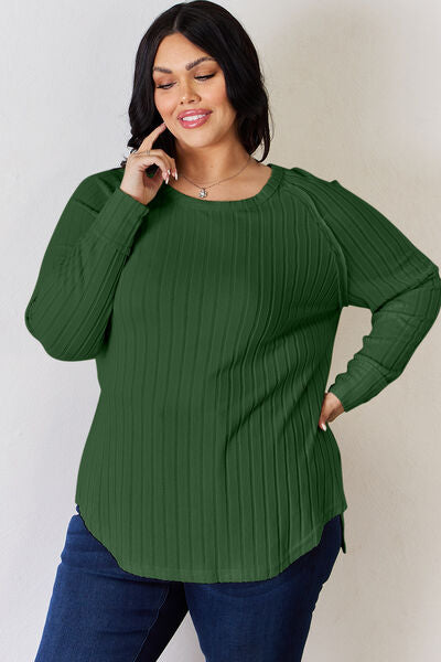 Always Yours Ribbed Round Neck Top