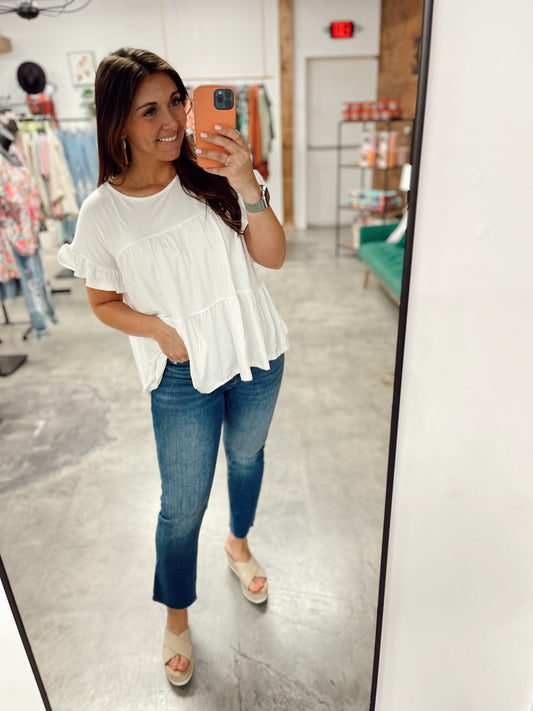 Vervet Raw Hem Cropped Jeans