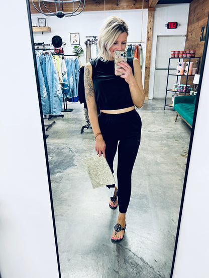 Sleeveless Top and Joggers Set