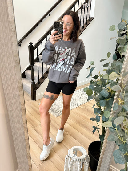 Mama Lightning Bolt Baseball Sweatshirt