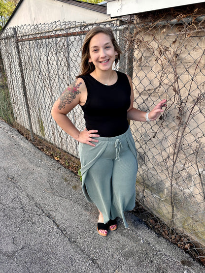 Confidently Chic Wide Leg Pants in Sage