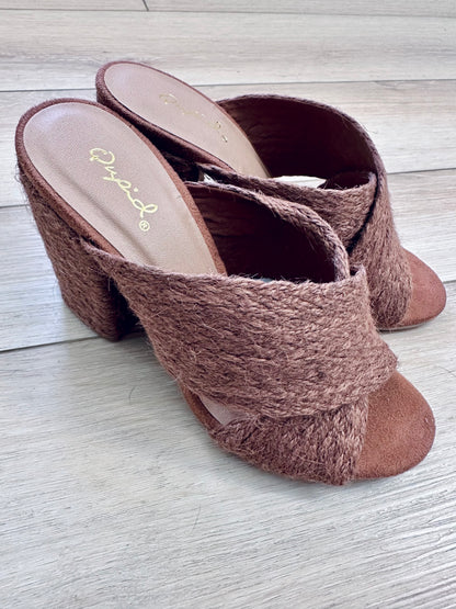 Jute Block Heel Slide