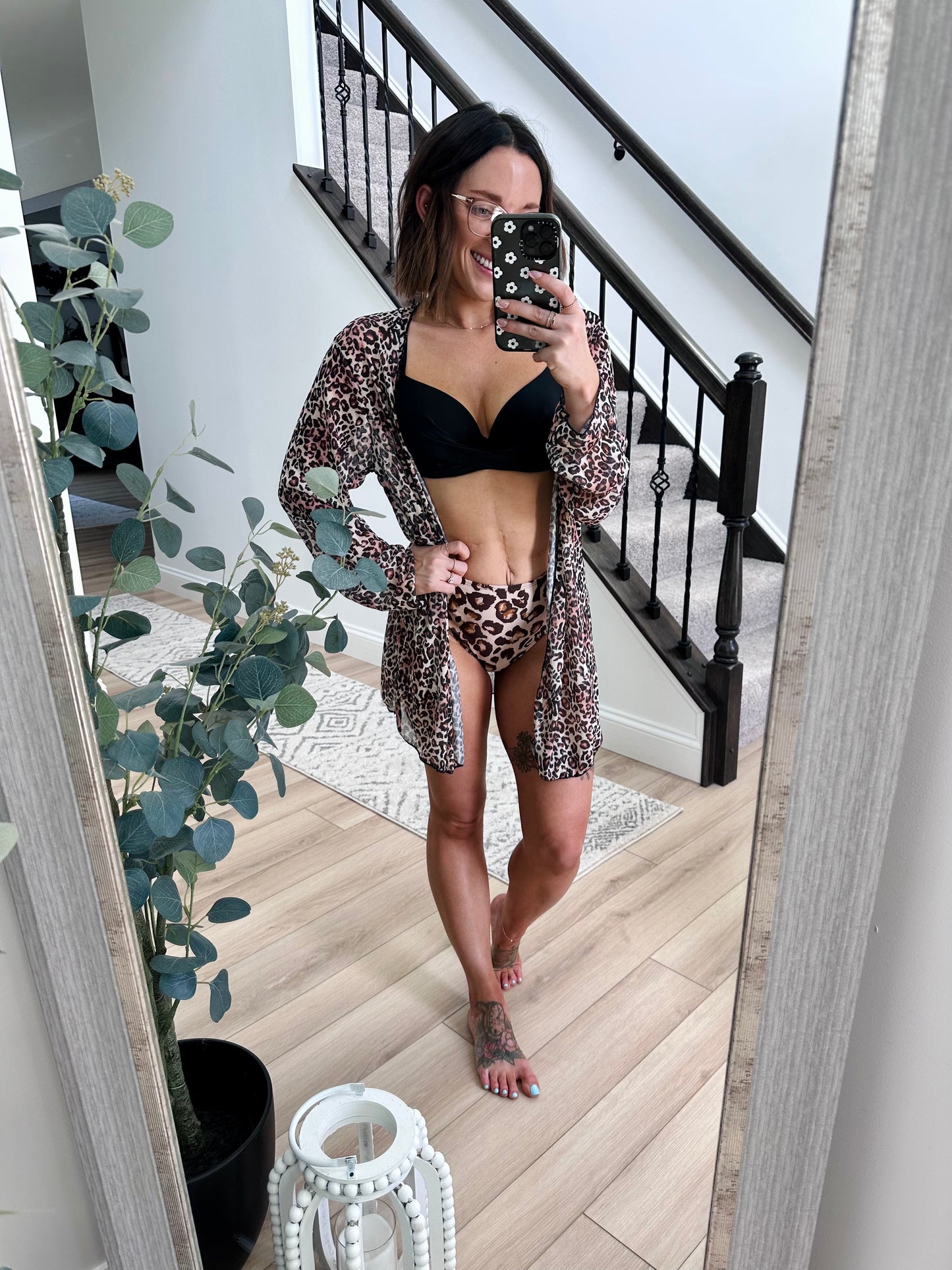 LeopardThree-Piece Swimsuit