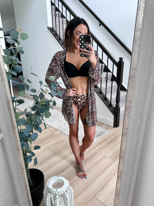 LeopardThree-Piece Swimsuit